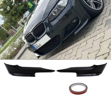 Сумісний з BMW 3 Series E92 E93 Рік 06-10 з M-Package, 15016 Pre-Facelift Kit Flaps Splitter Lip Black Gloss