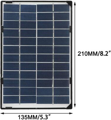 Сонячна панель HEIBTENY, портативна сонячна панель 6 Вт 12 В, полікристалічна сонячна панель, енергозберігаючий сонячний зарядний пристрій для аварійного освітлення, для вентиляторів, сонячні садові ліхтарі