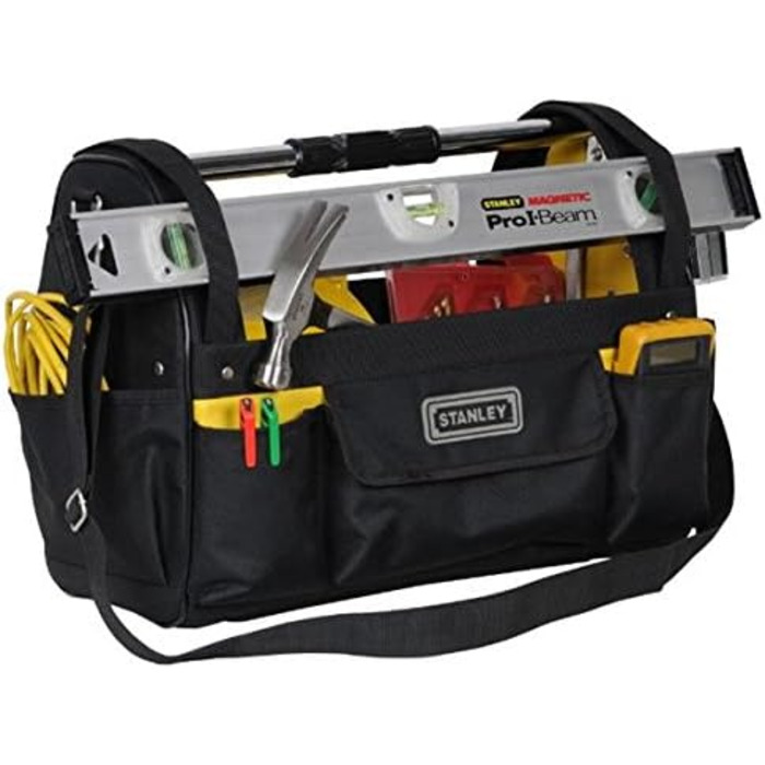 Сумка для інструментів Stanley (47 x 34,3 x 22,9 см, відкрита коробка з нейлону 600 ден з регульованим плечовим ременем, ергономічна ручка для перенесення, сумка з внутрішньою та зовнішньою кишенями) STST1-70712