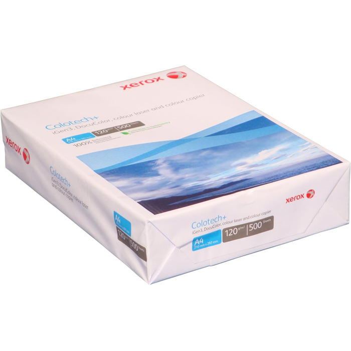 Кольоровий лазерний папір Xerox 003R94651 Colotech, A4, 120 г/м, 500 аркушів, білий