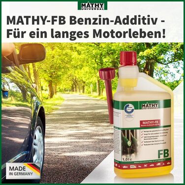 Паливна присадка MATHY-FB Gasoline Care, 1.0 л - Присадка для бензину - Підтримує та очищає паливну систему двигуна - Присадка для бензину