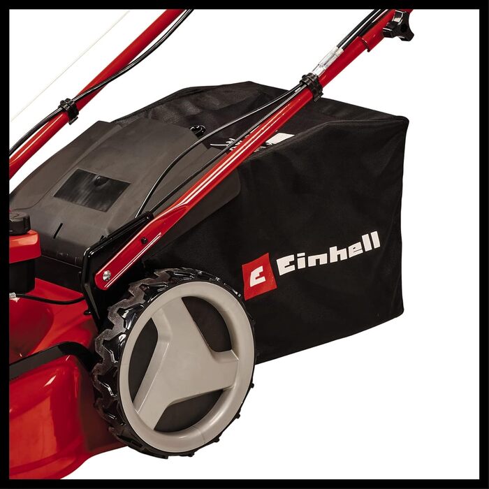 Бензинова газонокосарка Einhell GC-PM 46 SM HW-E Li (2 кВт, 4-тактний двигун, до 1400 м, функція електричного запуску, відключається задній привід, мішок для збору трави 65 л, вкл. акумулятор та зарядний пристрій)