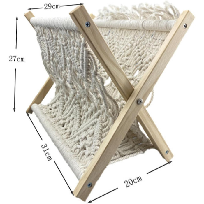 Колекціонер журналів LIKEUDO Boho, сплетений з бавовняної мотузки