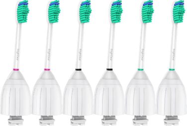 Змінні насадки для щітки BrightDeal, сумісні із зубною щіткою Philips Sonicare E-Series Elite Essence Advance CleanCare Xtreme HX7022/66 (6 шт. )