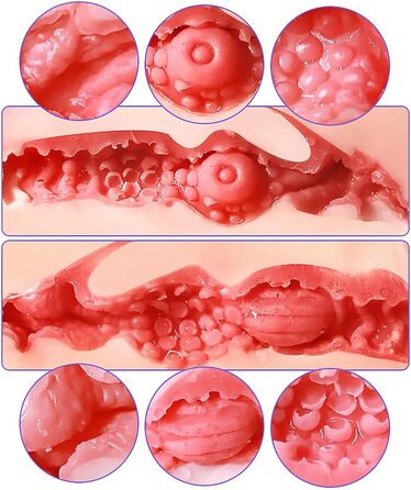 Кг піхву язик реалістичний мастурбатор для чоловіків, кишенькова кицька з текстурою кишенькової кицьки з великим 5D клітором вагінальна кицька, секс-іграшки для стимуляції пеніса для чоловіків Соло мастурбатор, 1,1