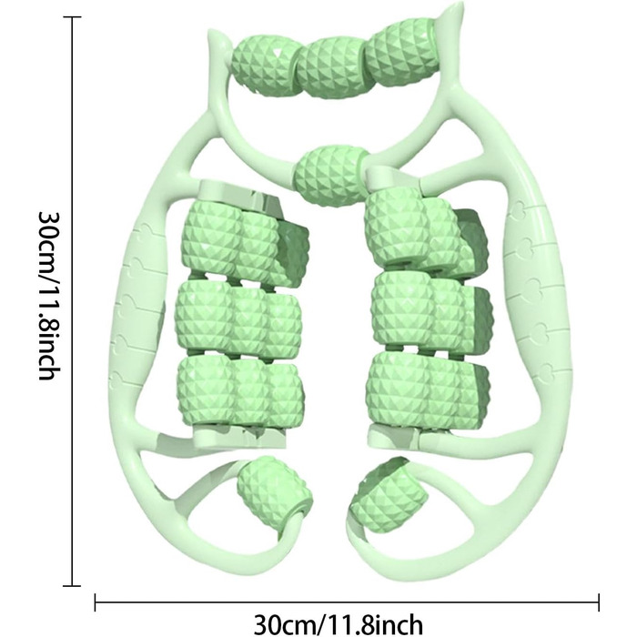 Ролик для масажу ніг 24-колісний масажер для ніг з затиском для рук - портативні аксесуари для масажу Ергономічні затискачі Масажер для руки, передпліччя, м'язів ніг, зеленого кольору