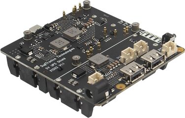 ДБЖ Geekworm Raspberry Pi 5 (X1202), 4-елементний ДБЖ на 18650 (макс. вихід 5,1 В 5 А) з широким входом 6-18 В Автоматичне ввімкнення Безпечне вимкнення Виявлення втрати потужності