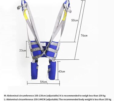 Слінг для роз'ємних ніг для людей похилого віку з обмеженими можливостями, слінг для пацієнтів, ремінь для перенесення сходів, слінг для пацієнта на все тіло, медичні допоміжні засоби для ходьби та стояння, переноски, пацієнти