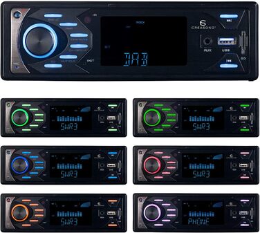 Автомагнітола Creasono MP3 з DAB, Bluetooth і функцією гучного зв'язку, USB, SD, 4x45W