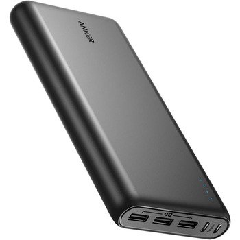 Powerbank Anker 337 26800mAh, чорний, з подвійним вхідним портом для зарядки, 3 USB-порти