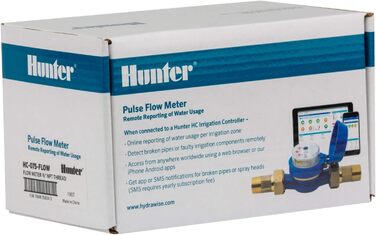 Витратомір Hunter Industries HC100FLOW Hydrawise HC, датчик поливу, 2,5 см, синій