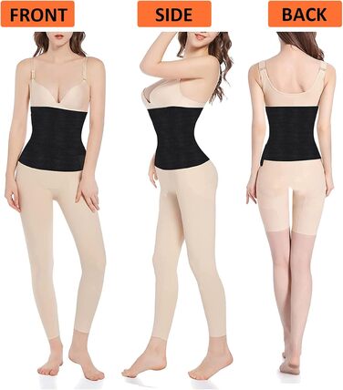 Тренажер для талії для жінок, Waist Cincher Shaper, повязка від поту на животі, бандаж на блискавці для занять спортом після пологів, повязка для живота від жиру на животі, ремінь для підтримки спини для постави, 3 метри