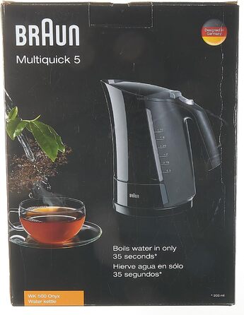 Чайник De Longhi Braun Multiquick 5 WK 500 Aquaexpress (3000 Вт, 1.7 л) чорний