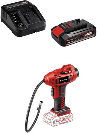 Акумуляторний компресор Einhell 4326556 CE-CC 18 Li (2,5 Ач) Power X-Change 11 бар з 1 батареєю, цифровий D