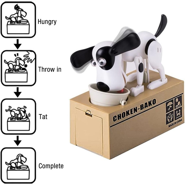 Скарбничка Jooheli Hungry Dog, мила собака краде монети, як чарівна монета гризе грошову скриньку подарунок на день народження для дітей