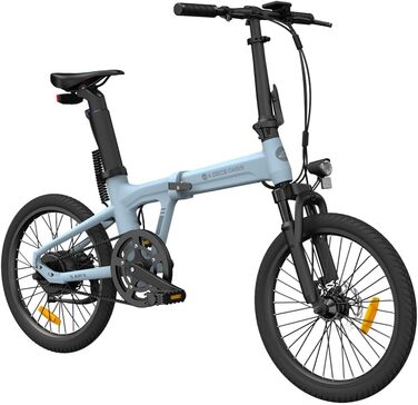 Надлегкий алюмінієвий корпус Dece Oasis Air 20S ebike, ремінний привід, ADO Smart APP, ТРИ швидкісні режими роблять міські поїздки більш комфортними та зручними (амортизаційна версія) Синій