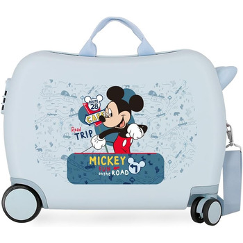 Дитяча валіза Disney Mickey Road Trip Blue 50 x 39 x 20 см жорсткий ABS бічний кодовий замок 34 л 1,8 кг 4 колеса ручна поклажа Maleta Infantil