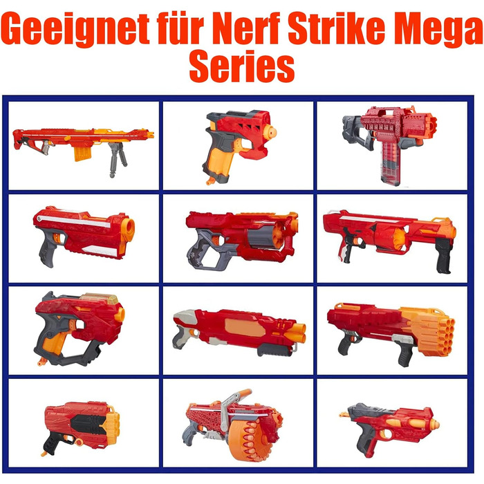 Дротики Airlab 60 для аксесуарів Nerf N-Strike 9,5 см, Кулі для поповнення запасу для N-Strike Elite MEGA Red