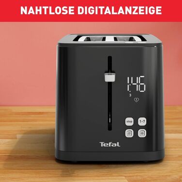 Тостер Tefal TL6408 Для двох довгих дисків Вибране Налаштування зворотного відліку З цифровим дисплеєм 7 рівнів засмаги дуже великі Термостат тостера Unique