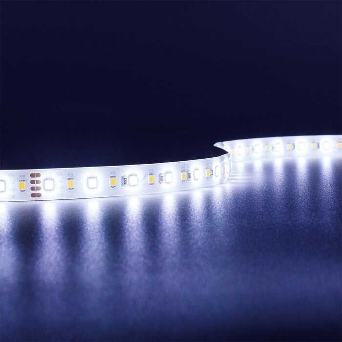 Світлодіодна стрічка CCT SMD2835 24 В 18 Вт IP65 120 LED/m 5 м Подвійна біла світлодіодна стрічка Світлодіодна стрічка Струнні світильники Світлова стрічка для внутрішнього/зовнішнього використання