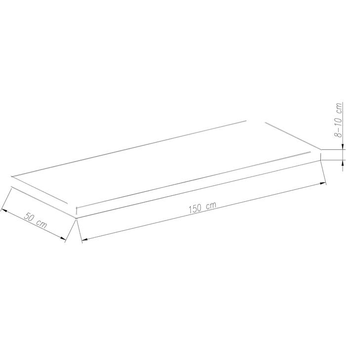 Подушка для лавки Chicreat 150 x 50 x 8 см, темно-сіра