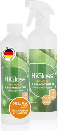 Універсальний суперконцентрат HiGloss Універсальний суперконцентрат 500 мл, порожня пляшка та розпилювач Універсальний очищувач для всього будинку