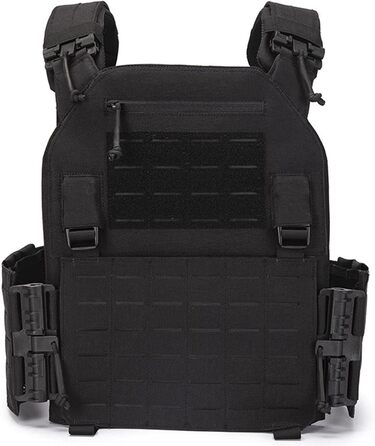 Оновлення військового JPC Lasercut Plate Carrier Airsoft Тактичний захисний жилет з 1000D нейлону QRS MOLLE Сумісний Plate Carrier Міцний жилет для чоловіків чорний