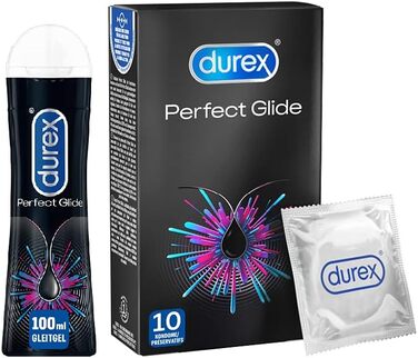 Презервативи Durex Perfect Glide 10 гель-мастило Durex Perfect Glide 100 мл - Durex Try Mix