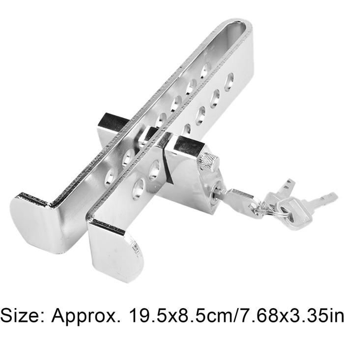 Блокування зчеплення Автомобільний замок дросельної заслінки, 7 отворів Автомобільна нержавіюча сталь Блокування педалі гальма гальма Блокування керма Безпека автомобіля Безпека автомобіля