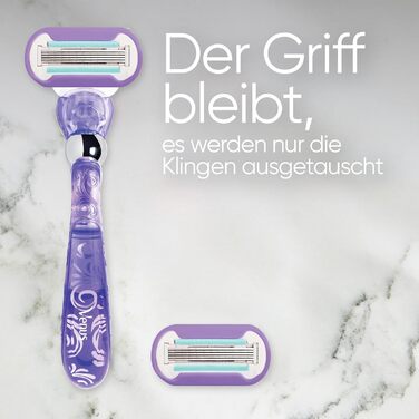 Бритва Gillette Venus Deluxe Smooth Swirl жіноча зі зволожувачами для захисту шкіри, жіноча бритва 3 леза бритви 3 леза