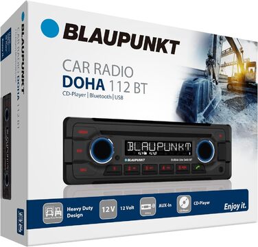 Гучний зв'язок Bluetooth, 12 В, міцний дизайн DOHA112BT одинарний, 1-DIN