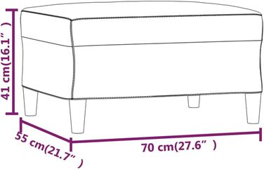 Оксамитова підставка для ніг, червона, 70 x 55 x 41 см, 349321