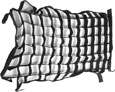 Стільникова сітка Softbox, складна портативна сітка Softbox з нейлонового матеріалу 50x70 см з кріпильними ремінцями, для 50x70 см 4-кутний м'який світловий бокс для фотозйомки Аксесуари студії
