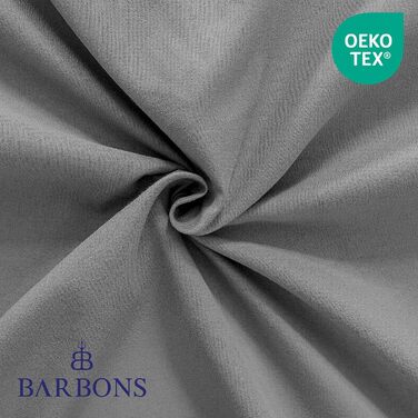 Простирадло BARBONS 180x200 см 100 бавовняне простирадло, сертифіковане Oeko-TEX, простирадло з трикотажу, простирадло, матрац Висота до 25 см (світло-сірий - 180x200) Простирадло 180x200 см світло-сірий