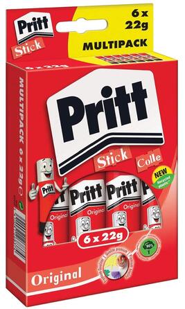 Клей-олівець Pritt, безпечний і зручний для дітей клей для мистецтва та рукоділля, міцний клей для шкільного та канцелярського приладдя, ручка Pritt 12x6x22 г