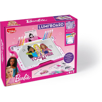 Світловий стіл, світловий стіл, світлова машина LUMI'BOARD BARBIE - з 250 шт. мотивами BARBIE на 30 аркушах - вік 5