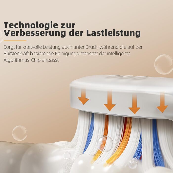 Електрична зубна щітка SOOCAS Aura, звукова зубна щітка 365 днів з функцією регулювання тиску, 15 разів видалення нальоту, 5 режимів, водонепроникність IPX8, з 4 насадками для щітки та дорожнім футляром