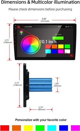 Автомобільна стереомагнітола YUNTX PX6 Android 12 4G 64G - GPS 2 Din Bluetooth 5.0 із задньою камерою - IPS 2.5D 10,1 дюйма - підтримує DAB / керування на кермі / 4G / WiFi / Bluetooth / Mirrorlink / Carplay / USB Universal 10,1 дюйма-A