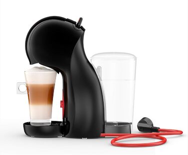 Капсульна машина De'Longhi Nescaf Dolce Gusto Piccolo XS EDG 210.B (для гарячих і холодних напоїв, тиск насоса 15 бар, ручне дозування води) чорний Чорний Одинарний