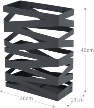 Підставка для парасольок SUNMME, Внутрішня підставка для парасольок, Залізна підставка для парасольки, фойє вестибюля готелю, Креативний тримач для зливу парасольки, Довга ручка, Тримач для зберігання відра для парасольки, То (Bl (чорний 30 * 13 * 40 см) 