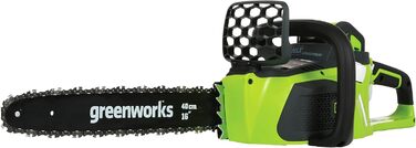 Акумуляторна бензопила Greenworks GD40CS40 (Li-Ion 40В 11 м/с швидкість ланцюга 40см довжина полотна 180мл об'єм масляного баку потужний безщітковий двигун без акумулятора та зарядного пристрою)