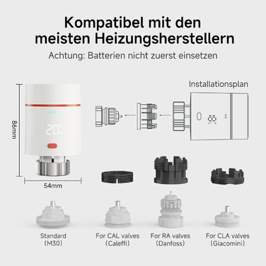 Інтелектуальний радіаторний термостат iRnergy, потрібен Zigbee Hub, інтелектуальний програмований термостат опалення, інтелектуальний програмований термостат, сумісний із Alexa, Google Home, програмою Tuya, 2,4 ГГц Wi-Fi