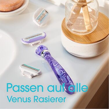 Жіноча бритва Gillette Venus Deluxe Smooth Swirl Razor, жіноча бритва 6 лез бритви з 5-кратним лезом