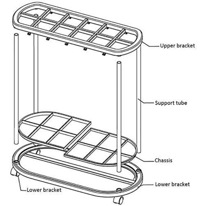 Підставка для парасольки Cuiynic, полиця для зберігання парасольок, 6 отворів, 12 отворів, 21 отвір, відро для парасольки, складна парасолька, пряма парасолька, підставка для парасольки, 12 отворів (12 отворів q) 12 отворів q
