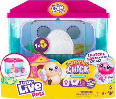 Ігровий набір Little Live Pets Surprise Chick миле інтерактивне курча з іграшковим інкубатором зі складною стінкою та ручкою для перенесення