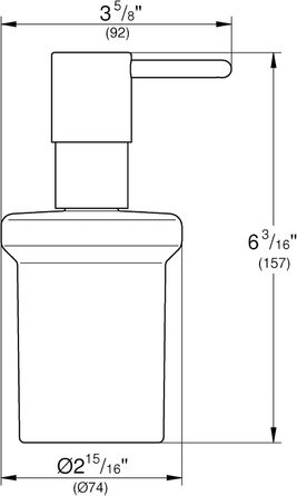 Дозатор для мила GROHE Essentials (скло/метал, 160 мл, міцна поверхня), хром, 40394001 Одинарний