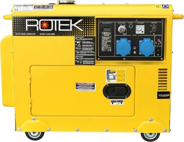 Дизельний генератор Rotek GD4SS-1A-6000-5EBZ (5,5 кВА / 230В 50Гц 1-фазний) 5,5 кВА 1-фазний 230В, звукоізоляція