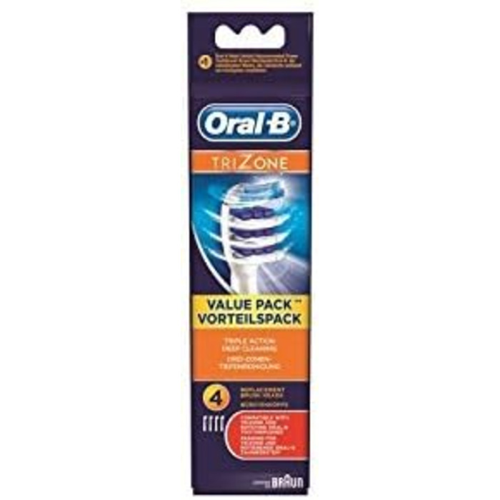 Насадки для зубних щіток Braun Oral-B TriZone для електричних зубних щіток, 4 шт. и