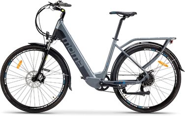 Електричний міський велосипед moma bikes EBIKE28 PRO, алюміній, 7 передач Shimano та гідравлічні дискові гальма, вбудований літій-іонний акумулятор 48V 13Ah