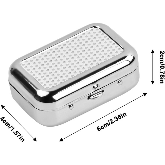 Кишенькова попільничка для сигарет квадратна металева попільничка з кришкою Міні мобільна попільничка для подорожей піших прогулянок на відкритому повітрі кемпінгу риболовлі (сріблястий, гладкий)